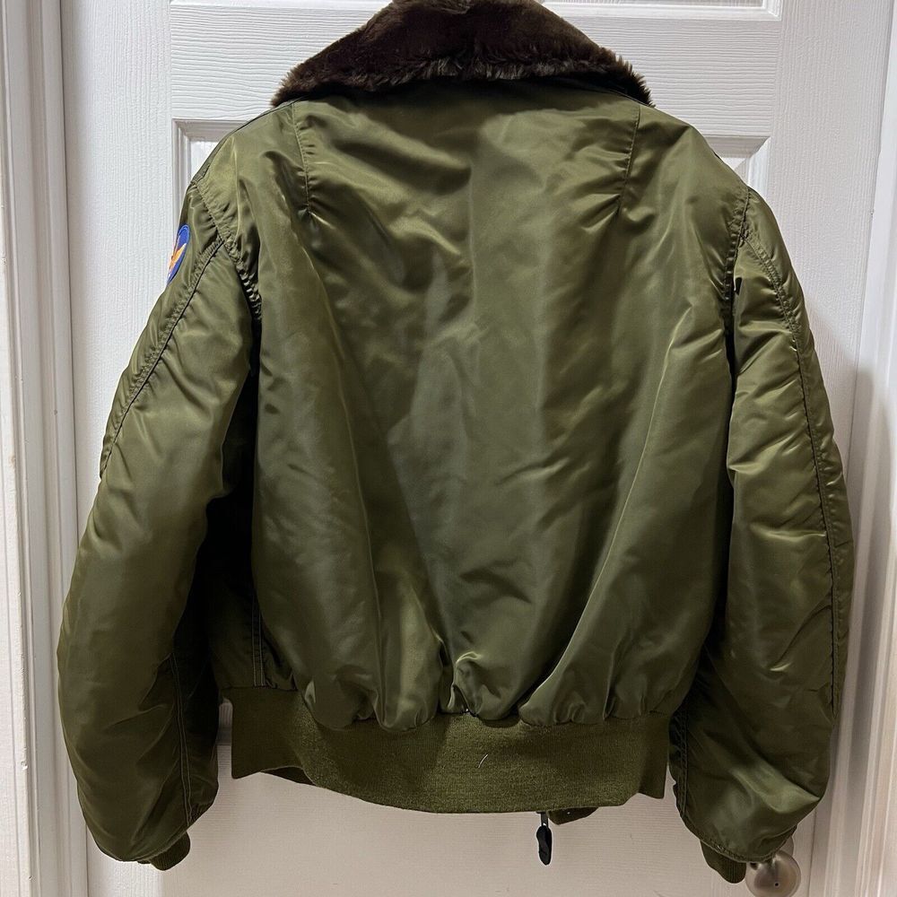 Avirex Vintage Type B-15 Flight Jacket Authentic Aviator LTD Flight Mens‎ SZ LRG - Picture 2 of 16
